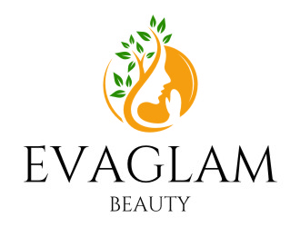 EVAGLAM BEAUTY  logo design by jetzu