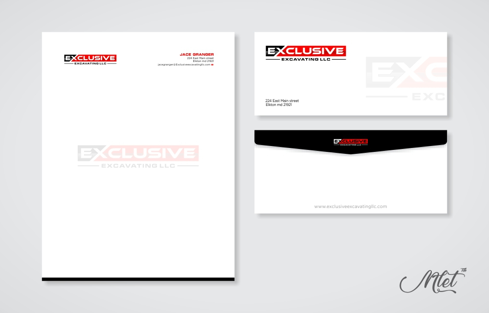 Exclusive Excavating LLC logo design by mletus