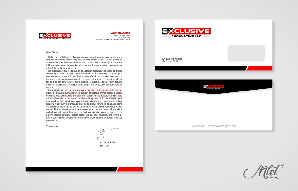 Exclusive Excavating LLC logo design by mletus