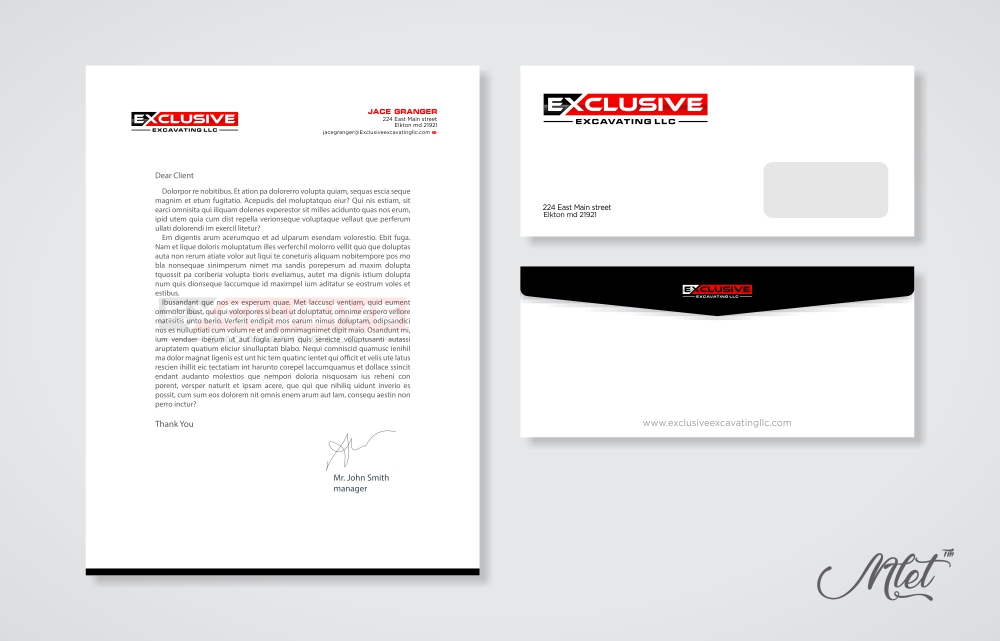 Exclusive Excavating LLC logo design by mletus