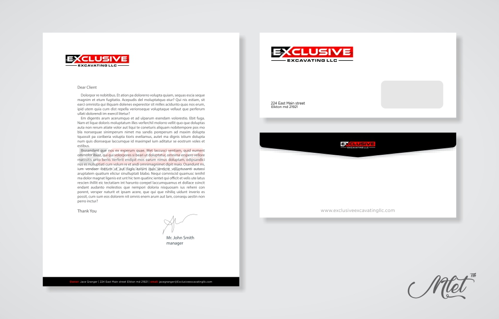 Exclusive Excavating LLC logo design by mletus