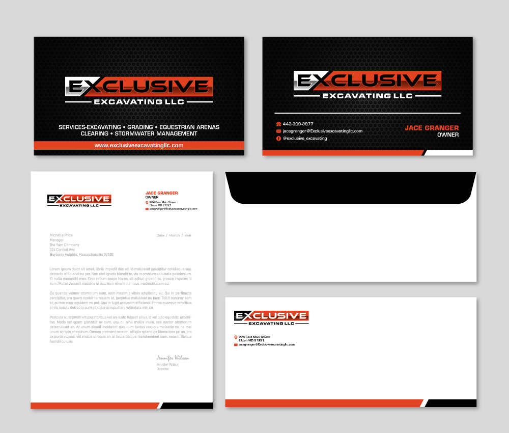 Exclusive Excavating LLC logo design by labo