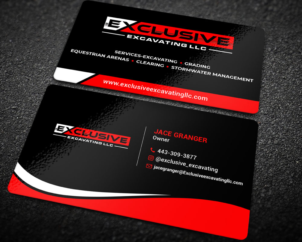 Exclusive Excavating LLC logo design by Boomstudioz