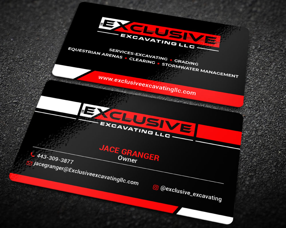 Exclusive Excavating LLC logo design by Boomstudioz
