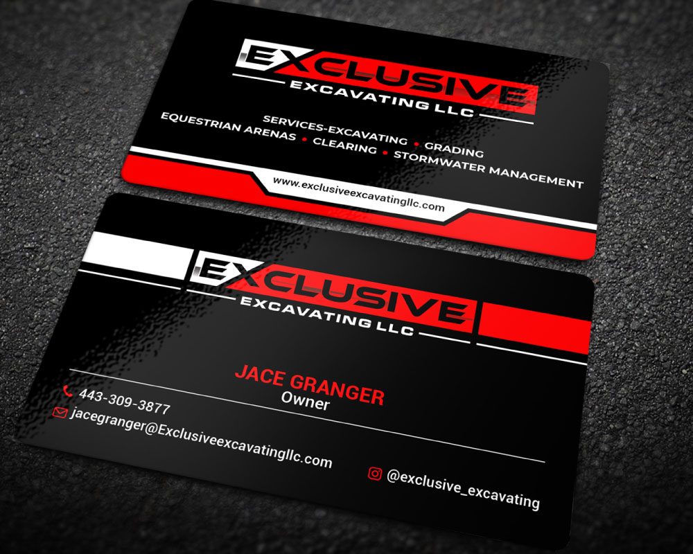Exclusive Excavating LLC logo design by Boomstudioz