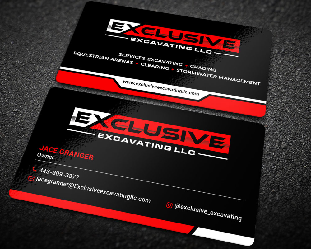 Exclusive Excavating LLC logo design by Boomstudioz