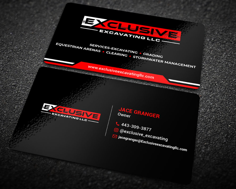 Exclusive Excavating LLC logo design by Boomstudioz