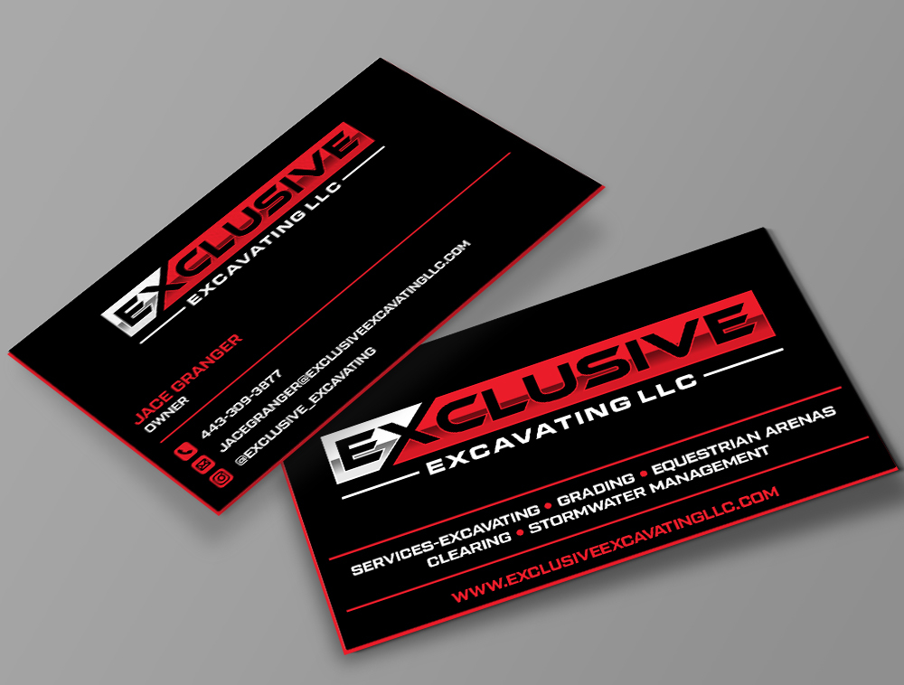 Exclusive Excavating LLC logo design by Niqnish