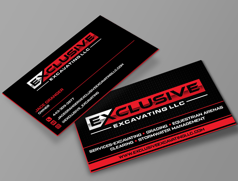 Exclusive Excavating LLC logo design by Niqnish