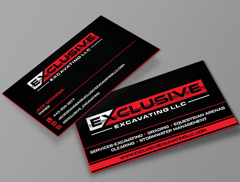 Exclusive Excavating LLC logo design by Niqnish