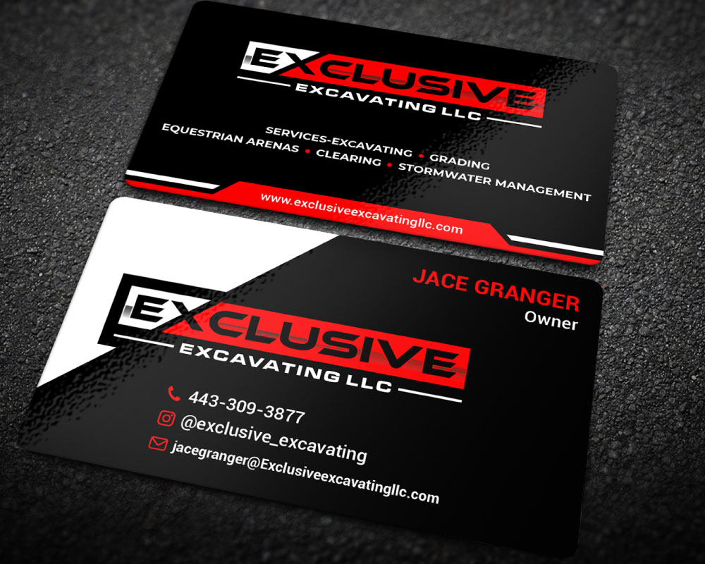 Exclusive Excavating LLC logo design by Boomstudioz