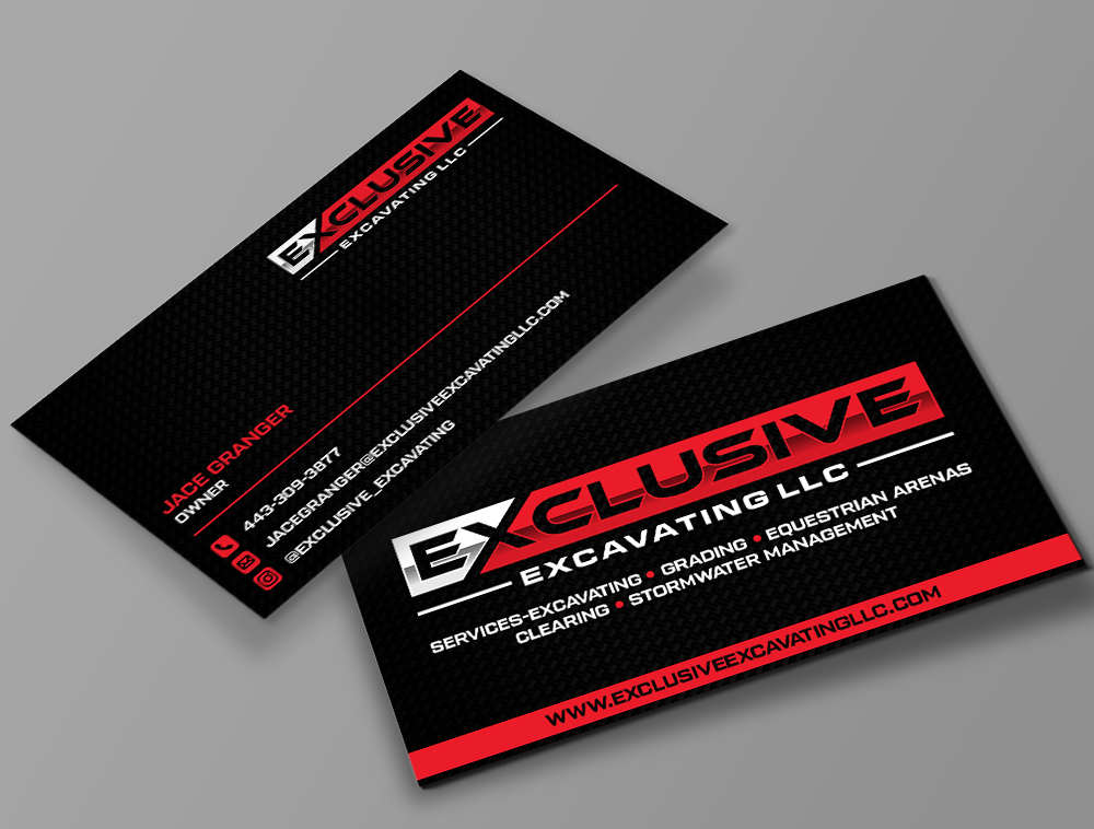 Exclusive Excavating LLC logo design by Niqnish