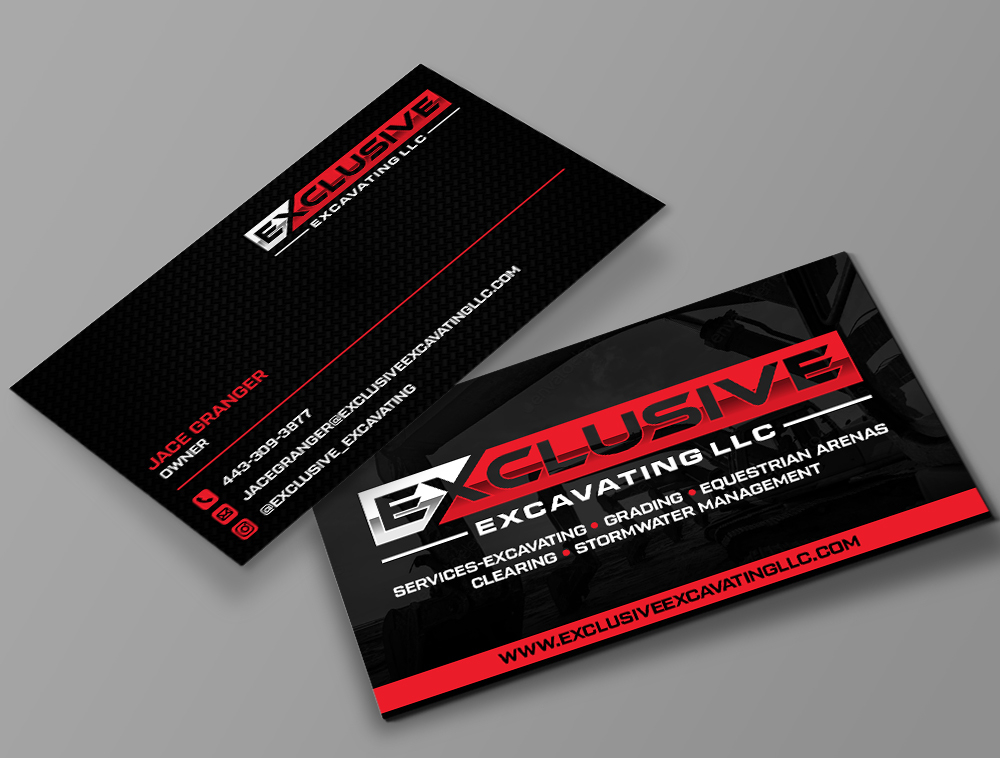 Exclusive Excavating LLC logo design by Niqnish