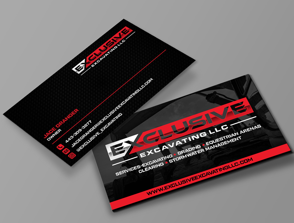 Exclusive Excavating LLC logo design by Niqnish