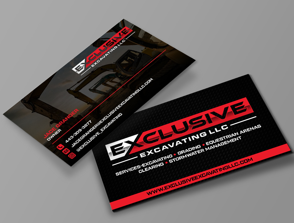 Exclusive Excavating LLC logo design by Niqnish