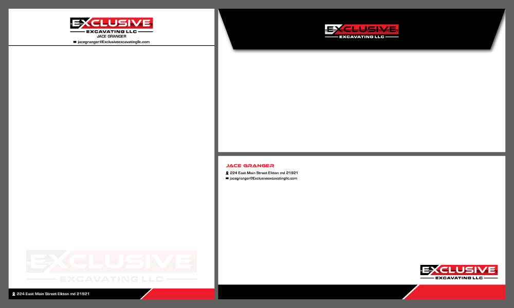 Exclusive Excavating LLC logo design by Gelotine