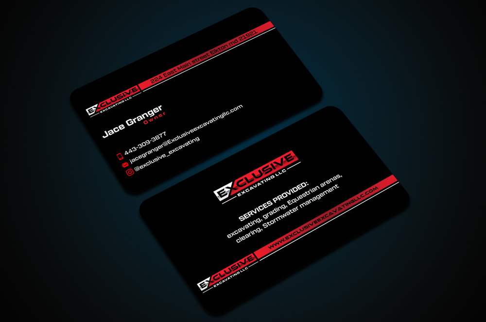 Exclusive Excavating LLC logo design by grea8design