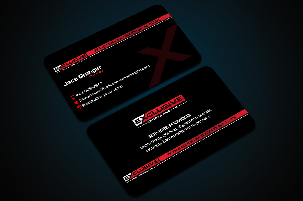 Exclusive Excavating LLC logo design by grea8design