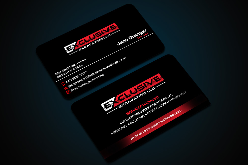 Exclusive Excavating LLC logo design by grea8design