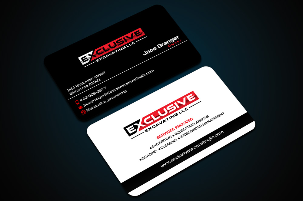 Exclusive Excavating LLC logo design by grea8design