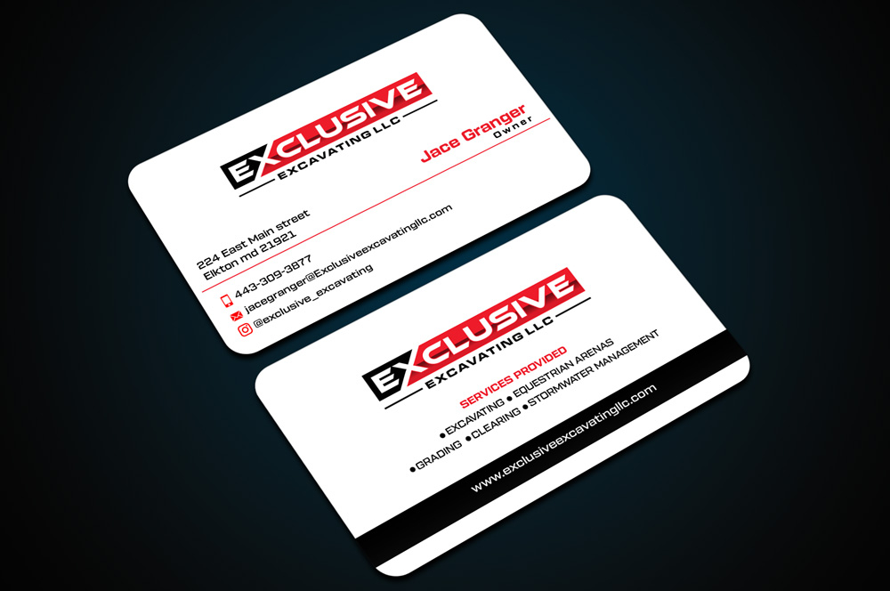 Exclusive Excavating LLC logo design by grea8design