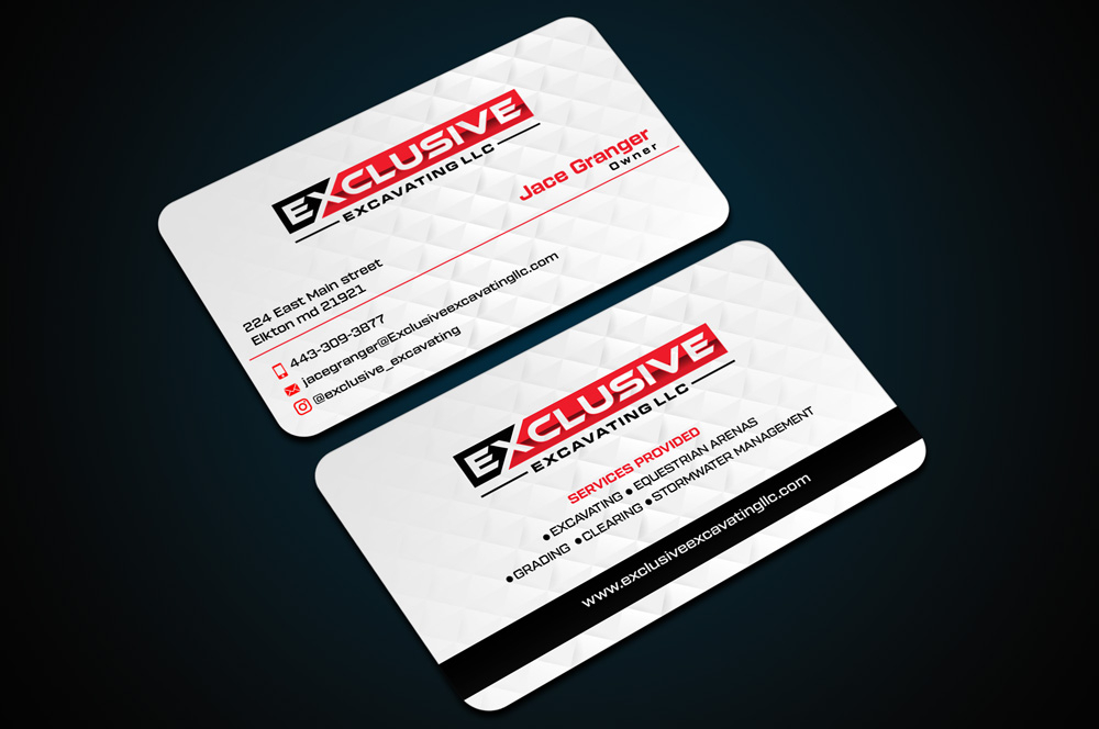 Exclusive Excavating LLC logo design by grea8design