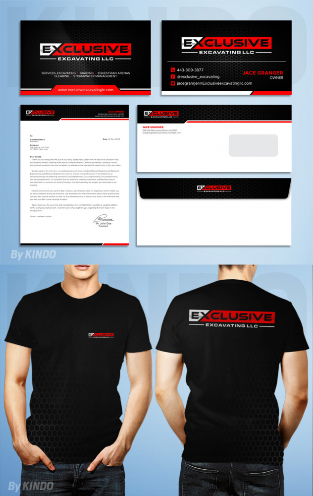 Exclusive Excavating LLC logo design by Kindo
