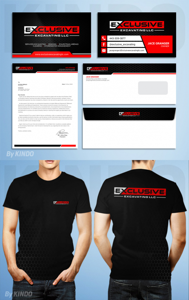 Exclusive Excavating LLC logo design by Kindo