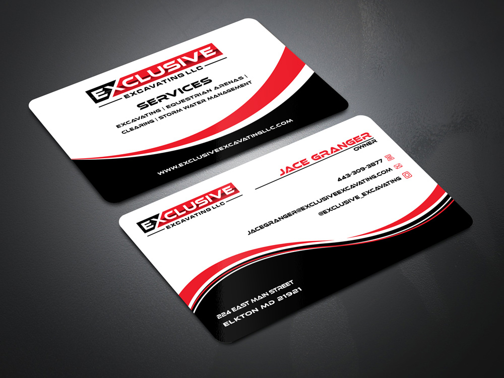 Exclusive Excavating LLC logo design by Gelotine