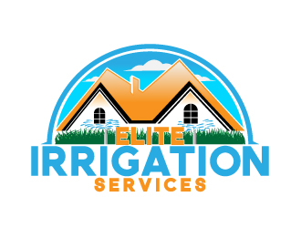 elite irrigation services logo design by 35mm