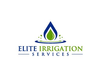 elite irrigation services logo design by wongndeso