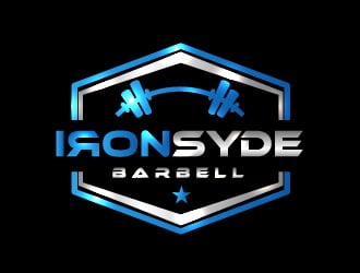 IRONSYDE Barbell logo design by shravya