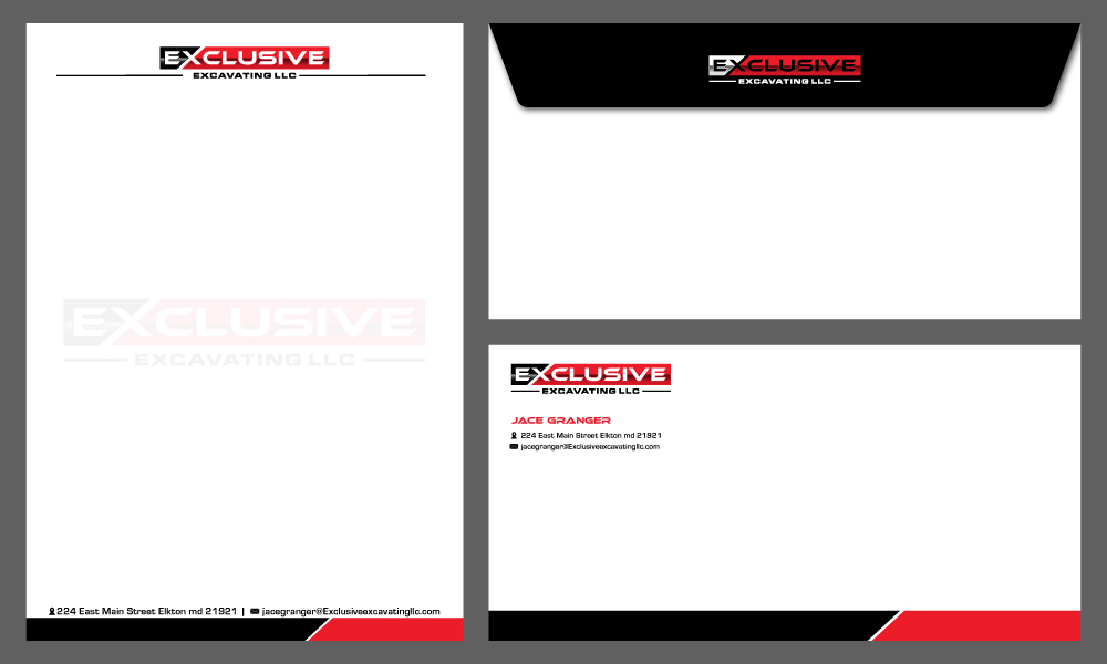 Exclusive Excavating LLC logo design by Gelotine