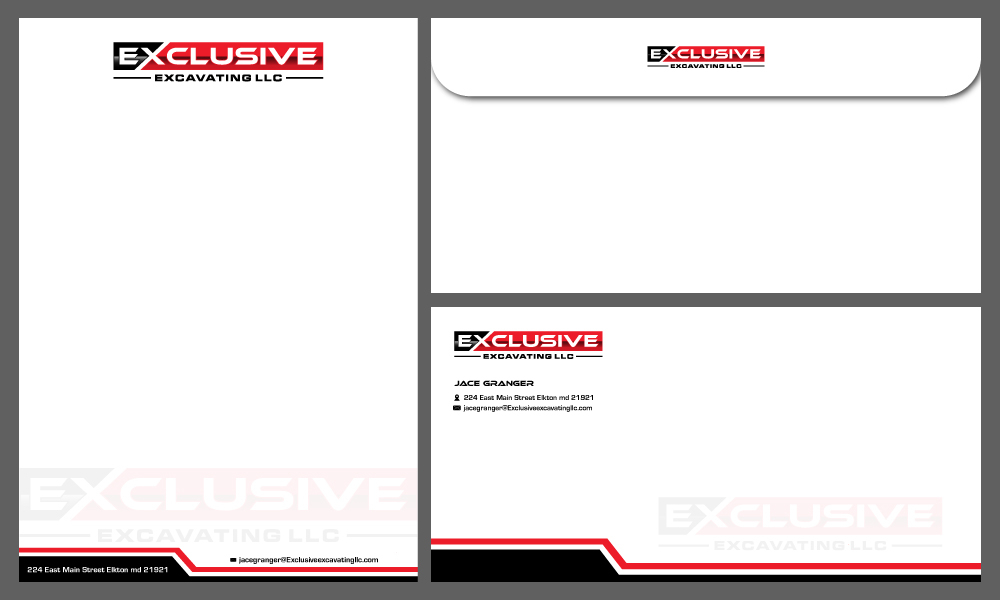 Exclusive Excavating LLC logo design by Gelotine