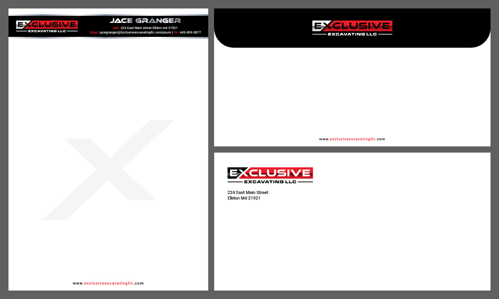 Exclusive Excavating LLC logo design by Gelotine