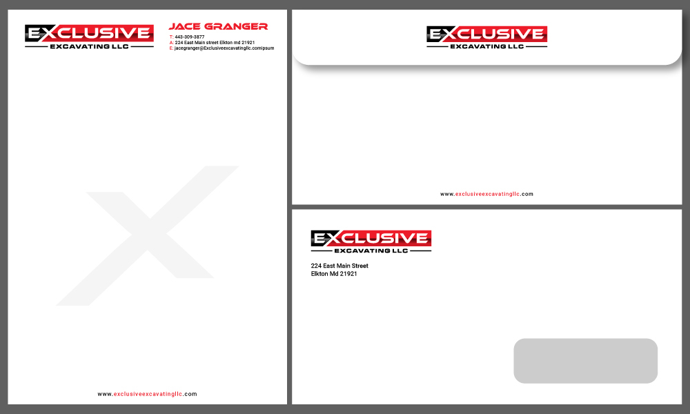 Exclusive Excavating LLC logo design by Gelotine