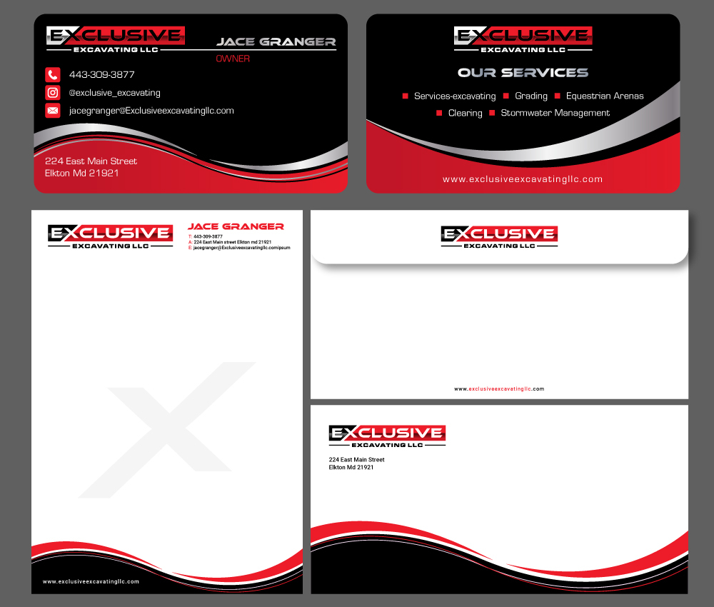 Exclusive Excavating LLC logo design by Gelotine