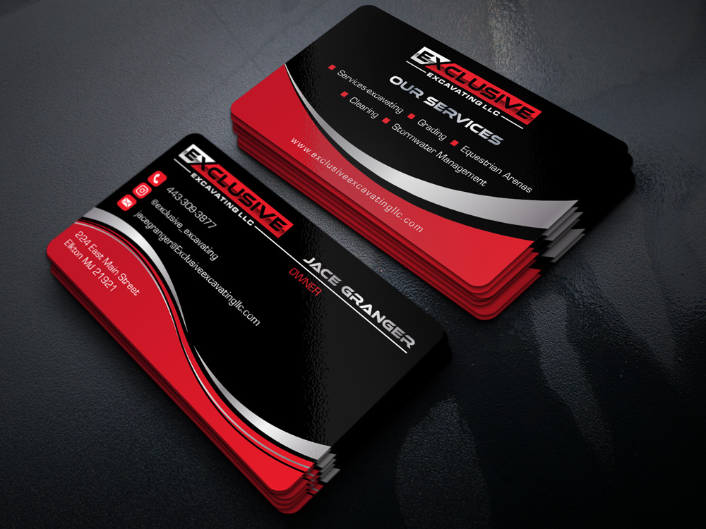 Exclusive Excavating LLC logo design by Gelotine