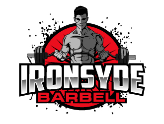 IRONSYDE Barbell logo design by AamirKhan