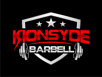 IRONSYDE Barbell logo design by haze