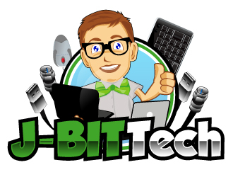 J-BIT Tech logo design by AamirKhan