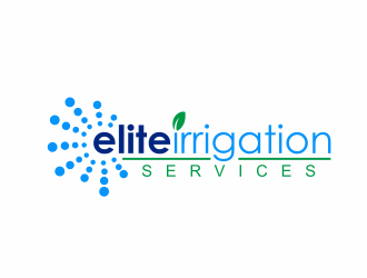 elite irrigation services logo design by serprimero