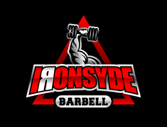 IRONSYDE Barbell logo design by ekitessar