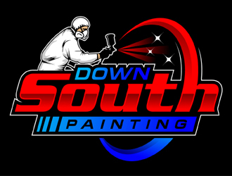 Down South Painting  logo design by MAXR