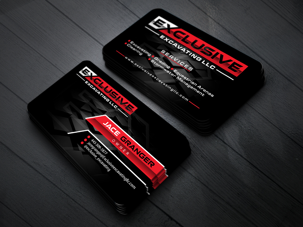 Exclusive Excavating LLC Logo Design