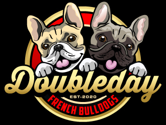 DOUBLEDAY FRENCH BULLDOGS  logo design by LucidSketch