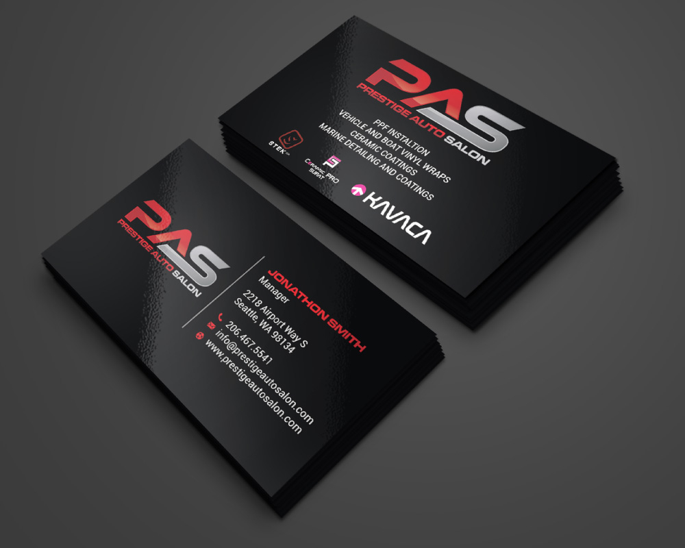 Prestige Auto Salon logo design by Boomstudioz