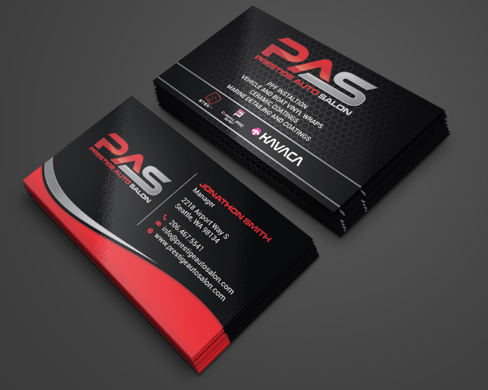 Prestige Auto Salon logo design by Boomstudioz