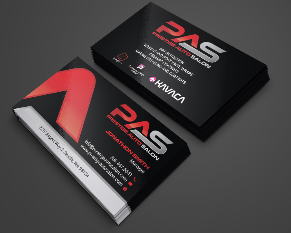 Prestige Auto Salon logo design by Boomstudioz