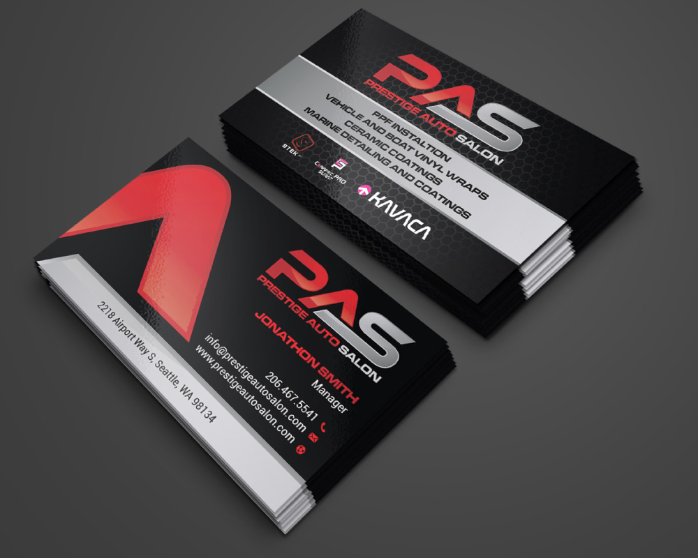 Prestige Auto Salon logo design by Boomstudioz